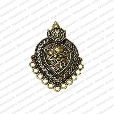 ECMANTPEN98-Tear-Drop-Shape-Metal-Antique-Finish-Gold-Color-Pendant-Design-3