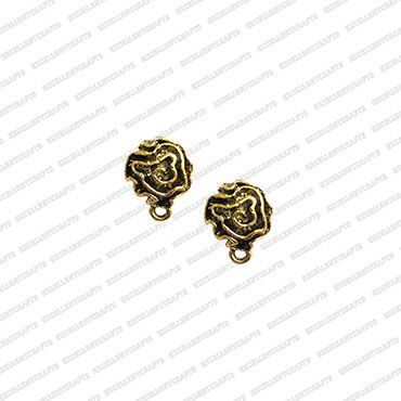 ECMANTSTUD106-Rose-Flower-Metal-Antique-Finish-Gold-Color-Stud-Design-3