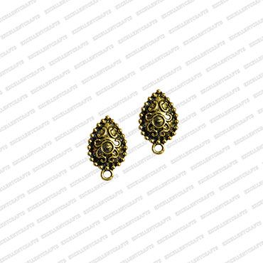 ECMANTSTUD112-Leaf-Shape-Metal-Antique-Finish-Gold-Color-Stud-Design-10