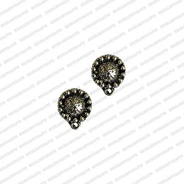 ECMANTSTUD118-Round-Shape-Metal-Antique-Finish-Flower-Silver-Color-Stud-Design-4