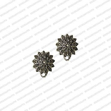 ECMANTSTUD120-Round-Shape-Metal-Antique-Finish-Flower-Silver-Color-Stud-Design-9
