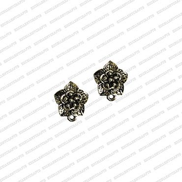 ECMANTSTUD121-Round-Shape-Metal-Antique-Finish-Flower-Silver-Color-Stud-Design-12