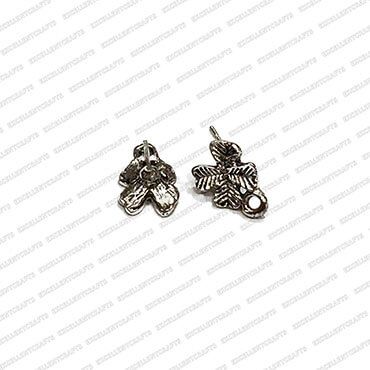Butterfly Metal Antique Finish Silver Color Stud Design 1