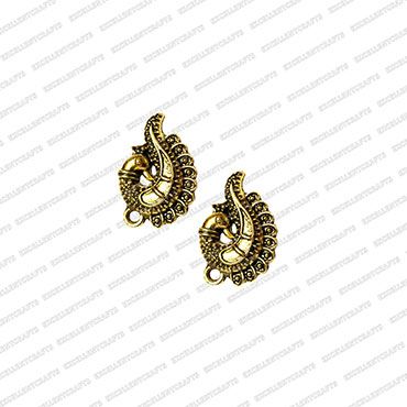 ECMANTSTUD15-Peacock-Shape-Metal-Antique-Finish-Gold-Color-Stud-Design-6