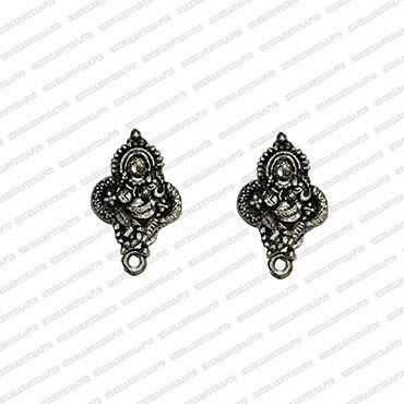 Goddess Lakshmi Metal Antique Finish Silver Color Stud Design 2