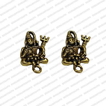 Lord Shiva Metal Antique Finish Gold Color Stud Design 1