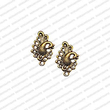 ECMANTSTUD25-Peacock-Shape-Metal-Antique-Finish-Gold-Color-Stud-Design-11-Medium