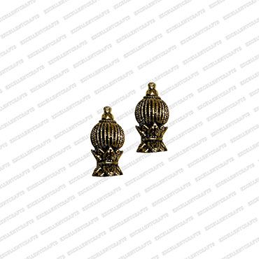 ECMANTSTUD50-Flower-Vase-Shape-Metal-Antique-Finish-Gold-Color-Stud-Design-1
