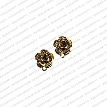 ECMANTSTUD56-Round-Shape-Metal-Antique-Finish-Flower-Gold-Color-Stud-Design-7