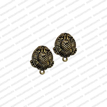 ECMANTSTUD61-Double-Peacock-Metal-Antique-Finish-Gold-Color-Stud-Design-3