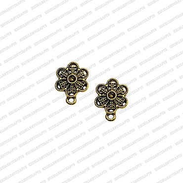 ECMANTSTUD63-Round-Shape-Metal-Antique-Finish-Sun-Flower-Gold-Color-Stud-Design-4
