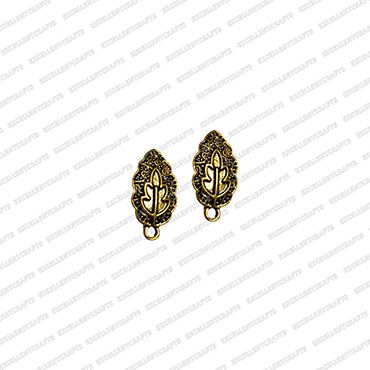 ECMANTSTUD66-Leaf-Shape-Metal-Antique-Finish-Gold-Color-Stud-Design-6