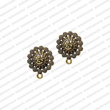 ECMANTSTUD82-Round-Shape-with-Ganesha-Metal-Antique-Finish-Gold-Color-Stud-Design-1