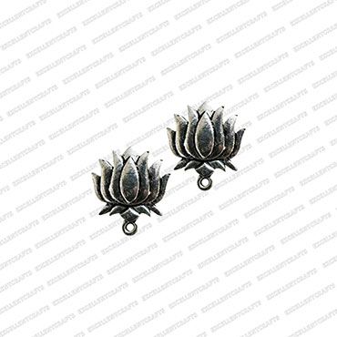 ECMANTSTUD84-Lotus-Flower-Metal-Antique-Finish-Silver-Color-Stud-Design-3