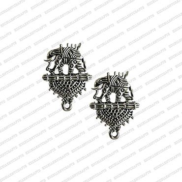 ECMANTSTUD87-Elephant-Metal-Antique-Finish-Silver-Color-Stud-Design-1