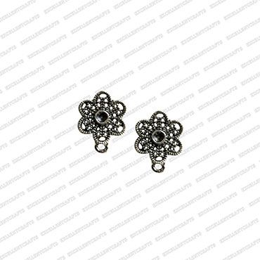 ECMANTSTUD97-Round-Shape-Metal-Antique-Finish-Sun-Flower-Silver-Color-Stud-Design-4