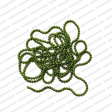 1.5mm Olive Green Aluminium Ball Chain (Pack of 5 Mtrs)