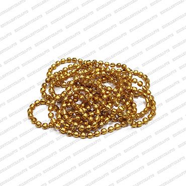 2mm Gold Aluminium Ball Chain (Pack of 5 Mtrs)