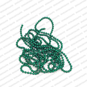1.5mm Forest Green Aluminium Ball Chain (Pack of 5 Mtrs)