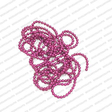 1.5mm Dark Pink Aluminium Ball Chain (Pack of 5 Mtrs)