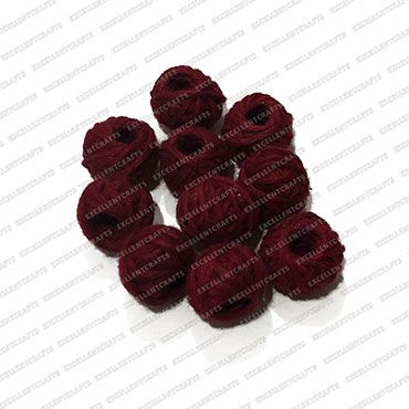 12mm Brown Maroon Cotton Beads/Cotton Balls | Handmade Cotton Beads