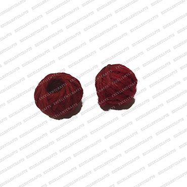 ECMCB13-Red-Maroon-Color-Round-Shape-Matte-Finish-Cotton-Beads-12mm-Dia V1