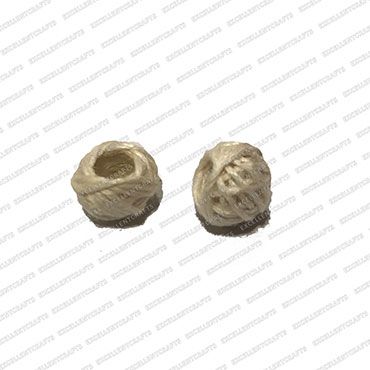 ECMCB16-Snowflake-White-Color-Round-Shape-Matte-Finish-Cotton-Beads-12mm-Dia V1