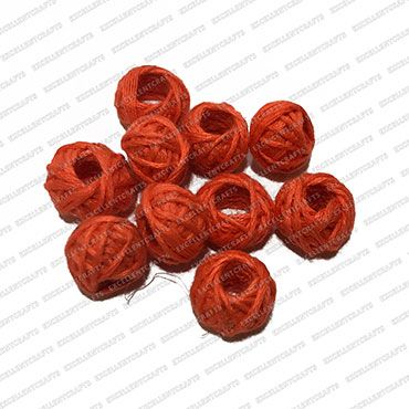 12mm Neon Orange Cotton Beads/Cotton Thread Beads 