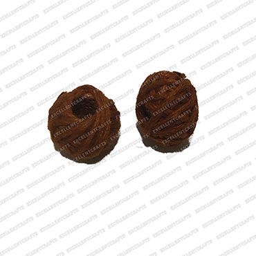 ECMCB25-Dark-Brown-Color-Round-Shape-Matte-Finish-Cotton-Beads-12mm-Dia V1