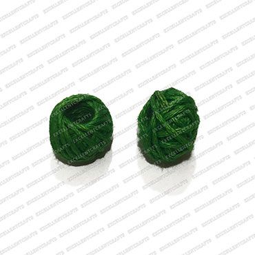 ECMCB26-Leaf-Green-Color-Round-Shape-Matte-Finish-Cotton-Beads-12mm-Dia V1