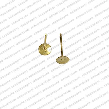 ECMFIND71-5mm-Dia-Round-Shape-Metal-Jewelry-Findings-Gold-Stud-Base V1