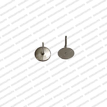 ECMFIND78-8mm-Dia-Round-Shape-Metal-Jewelry-Findings-Silver-Stud-Base V1