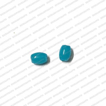 ECMGLBEAD129-6mm-x-4mm-Agenta-Blue-Transparent-Oval-Shape-Shiny-Glass-Beads V1