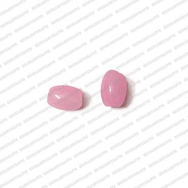 ECMGLBEAD134-6mm-x-4mm-Baby-Pink-Transparent-Oval-Shape-Shiny-Glass-Beads V1