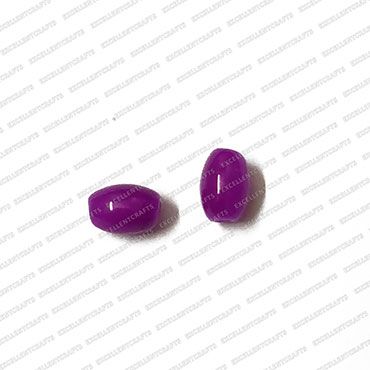 ECMGLBEAD136-6mm-x-4mm-Dark-Purple-Transparent-Oval-Shape-Shiny-Glass-Beads V1