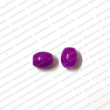ECMGLBEAD148-8mm-x-6mm-Dark-Purple-Transparent-Oval-Shape-Shiny-Glass-Beads V1
