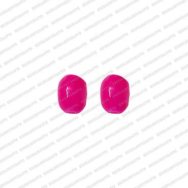 ECMGLBEAD15-8mm-x-10mm-Magenta-Pink-Transparent-Corn-Shape-Shiny-Glass-Beads V1