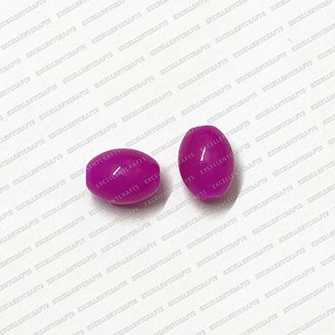 ECMGLBEAD169-10mm-x-8mm-Dark-Purple-Transparent-Oval-Shape-Shiny-Glass-Beads V1
