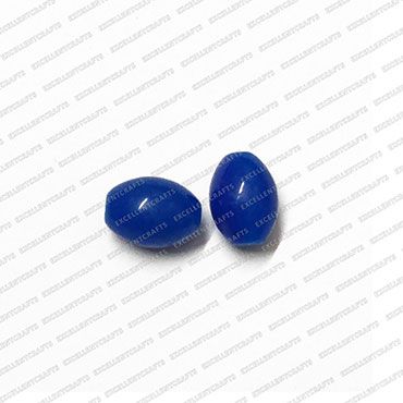 ECMGLBEAD171-14mm-x-10mm-Royal-Blue-Opaque-Oval-Shape-Shiny-Glass-Beads V1