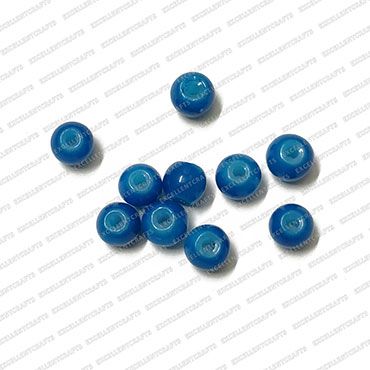 ECMGLBEAD198-6mm-Dia-Agenta-Blue-Transparent-Round-Shape-Shiny-Glass-Beads