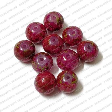 ECMGLBEAD248-10mm-Dia-Multicolor-Texture-Round-Shape-Shiny-Glass-Beads-Design-4