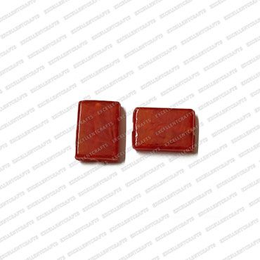 ECMGLBEAD256-11mm-x-16mm-Cherry-Red-Transparent-Rectangle-Shape-Shiny-Glass-Beads V1