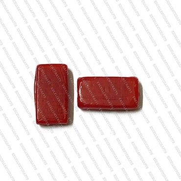 ECMGLBEAD262-11mm-x-22mm-Cherry-Red-Transparent-Rectangle-Shape-Shiny-Glass-Beads V1