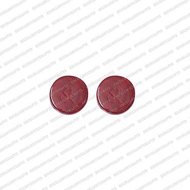 ECMGLBEAD294-18mm-Dia-Maroon-Transparent-Round-Flat-Shape-Shiny-Glass-Beads V1