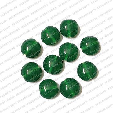 ECMGLBEAD323-16mm-Dia-Forest-Green-Transparent-Round-Shape-Shiny-Glass-Beads