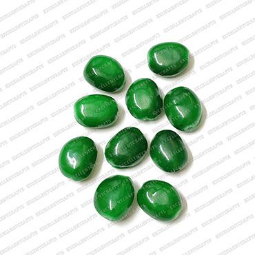 ECMGLBEAD343-16mm-x-20mm-Forest-Green-Transparent-Oval-Shape-Shiny-Glass-Beads