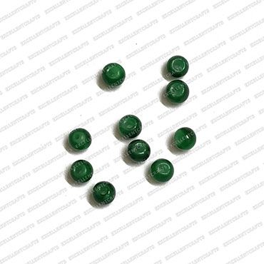 ECMGLBEAD41-3mm-Dia-Forest-Green-Transparent-Round-Shape-Shiny-Glass-Beads