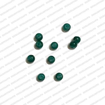 ECMGLBEAD42-3mm-Dia-Peacock-Green-Transparent-Round-Shape-Shiny-Glass-Beads