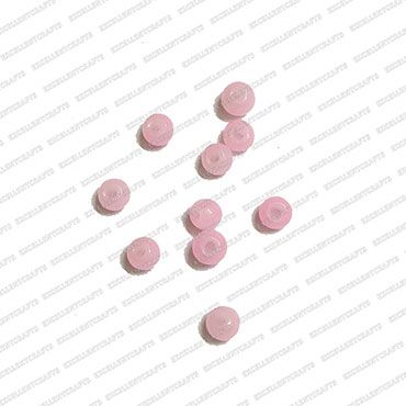 ECMGLBEAD44-3mm-Dia-Candy-Pink-Transparent-Round-Shape-Shiny-Glass-Beads
