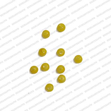 ECMGLBEAD46-3mm-Dia-Sunshine-Yellow-Transparent-Round-Shape-Shiny-Glass-Beads